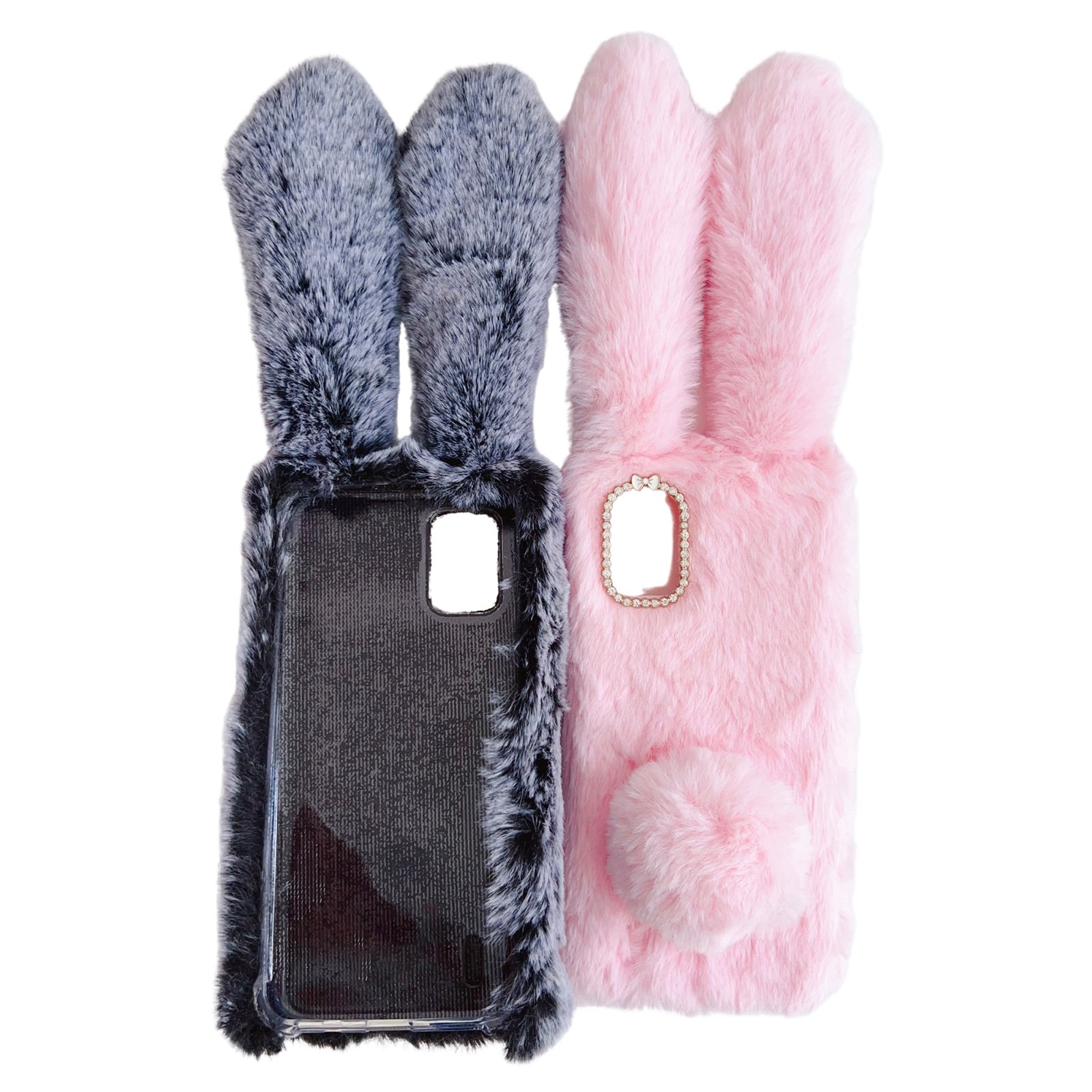 For Nokia C210 TPU Case Furry Hairball 3D Bunny Ears Protective Phone Cover For Nokia C210 TPU Case Furry Hairball 3D Bunny Ears Protective Phone Cover
